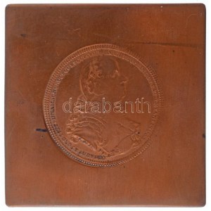 Ausztria 1768. Tallér Batthyány Károly Bécs előlapi képének modern leverete rézlapon (70x70mm) T:2 Austria 1768...