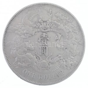 Kína 1911. 1$ Ag Hsüan-tung (26,46g) T:2- / China 1911. 1 Dollar Ag Xuantong (26,46g) C:VF Krause Y...