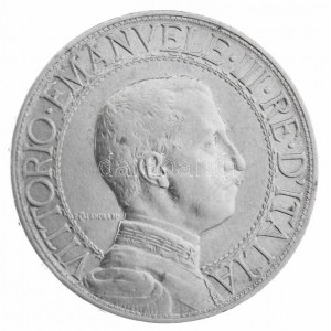 Olaszország 1908R 2L Ag III. Viktor Emánuel T:2 ph. / Italy 1908R 2 Lire Ag Vittorio Emanuele III C...