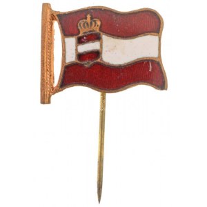 Osztrák-Magyar Monarchia ~1914-1918. Haditengerészeti zászló alakú zománcozott...