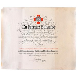 Osztrák-Magyar Monarchia 1916. A Vörös Kereszt Ezüst Díszérme hadidíszítménnyel...