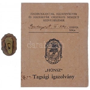 1918. HONSz (A Hadirokkantak, Hadiözvegyek és Hadiárvák Országos Nemzeti Szövetsége) zománcozott...