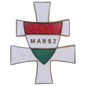 ~1930. MANSZ (Magyar Asszonyok Nemzeti Szövetsége) zománcozott Br jelvény (23x29mm) T:2 / Hungary ~1930. MANSZ ...