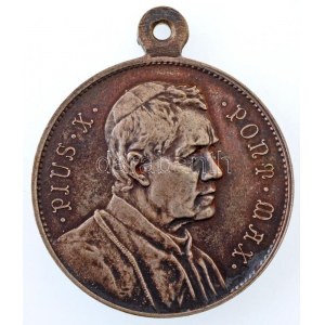 Vatikán ~1905. X. Pius / Bene merenti jelzetlen Ag(?) kitüntetés mellszalag nélkül (14,87g/31mm) T:2,2- / Vatican ...