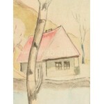 Balogh István (1890-1956): Erdélyi táj. Akvarell, papír, jelzett. Üvegezett fa keretben, 15,5×12 cm / István Balogh ...