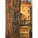 XX. század eleji festő: Velence. Olaj, vászon, jelzés nélkül, korabeli dekoratív keretben (Korának megfelelő állapotban...