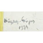 Kósza Sipos László (1943-1989): Szentendrei emlék, 1974. Olaj, farost, jelzett. Fa keretben. 50×80 cm / Oil on wood...
