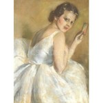 Fried Pál (1893-1955): Balerina. Pasztell, papír. 80 x 60 cm. Jelzett. Üvegezett blondel keretben (keret sérült)...