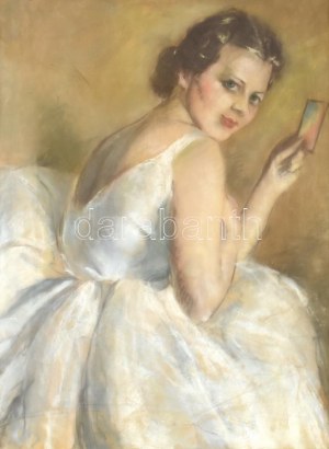 Fried Pál (1893-1955): Balerina. Pasztell, papír. 80 x 60 cm. Jelzett. Üvegezett blondel keretben (keret sérült)...