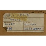 Nagy Gábor (1949-): Akció. Rézkarc, papír. Jelzett, próbanyomat próba jelzéssel. Hátoldalán címkén feliratozott...