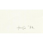 Fajó János (1937-2018): Hommage á Ady, 1977 (Ady-Léda). Szitanyomat, papír, jelzett. Lapméret: 62x46,5 cm...