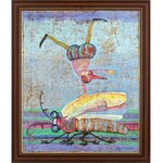 Pálfy István Putyu (1955-): Vándorcirkusz. Olaj, vászon, jelzett. Fa keretben. 60×50 cm / oil on canvas, signed...