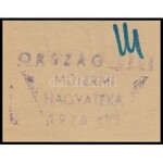 Ország Lili (1926-1978): Copfos lányka. Színes filctoll, papír, paszpartuban, Ország Lili hagyatéki bélyegzővel...
