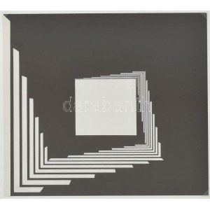 Marcello Morandini: Geometrikus kompozíció. Szitanyomat, papír. Jelzett a hátoldalán. Üvegezett fa keretben, 27x27 cm...