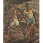 Jozef Korolkiewicz (1902-1988): Futó olimpikonok 1932. (1932. évi nyári olimpiai játékok, hivatalos nevén a X...