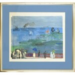 Raoul Dufy (1877-1953): Le Havre. (612/5000) Litográfia, papír, jelzés nélkül, 46x56cm, üvegezett fakeretben, ...