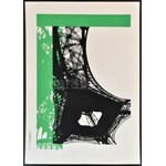 Hervé, Rodolf (1957-2000): Eiffel-torony. Szitanyomat, papír, jelzett. 35x24,5 cm. / Hervé, Rodolf (1957-2000): Eiffel...