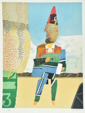 Max Papart (1911-1994): Clown Three. Litográfia, papír. Jelzett. Számozott: 89/135. 65x50 cm / Max Papart (1911-1994)...