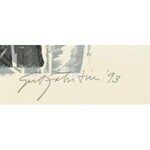 Gert Fabritius (1940-): Ringkreuz. Fametszet, papír, jelzett. Számozott: 5/15. Hátoldalán kiállítási címkével...