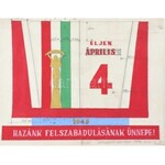Pusztai Bálint jelzéssel: Egy mappányi szocreál plakát- és dekorációterv, különféle szocialista jubileumokhoz, cca 1970...
