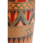 Zsolnay váza - a Tutanhamon sorozatból, Fehércserép. Az alapmázon többrétegű, színes eozinmázakkal festett...