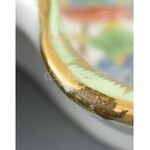 Herendi Viktória mintás porcelán kínáló, kagyló alakú kínáló tálakkal, masszív delfinfogóval, arany peremfestéssel...