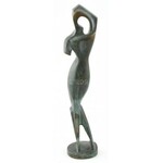 Alexander Archipenko (1887 - 1964): Fésülködő nő. Patinázott bronz. Jelzett: 7/5 Archipenko 1915. (Utánöntés) m...