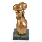 ef. Zámbó István (1950 - ): Akt kígyóval Bronz, m: 15,5cm , jelzett. Az ikonikus, egykori A. E...