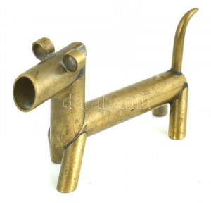 Varga Zoltán (?-?): Art deco csőkutya. Forrasztott rézcső. Karl Hagenauer bécsi tervező modorában...