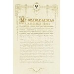 1886 Rimaszombat, Molnár József ügyvéd és fia városi polgárrá választásának díszes oklevele...