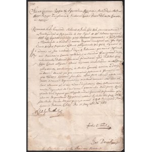 1778 Nagyszeben, Samuel von Brukenthal erdélyi kormányzó levele Czikó Bertalan kantai (ma: Kézdivásárhely...