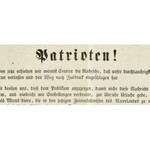 1848 A magyar minisztérium (kormány) felhívása az ország népéhez Nemzetőrség felállítására német nyelven. Patrioten ...
