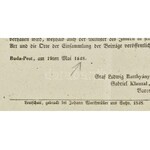 1848 A magyar minisztérium (kormány) felhívása az ország népéhez Nemzetőrség felállítására német nyelven. Patrioten ...