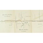 cca 1890 Kiskunhalas rt. város MÁV állomásának vasútállomás kézzel rajzolt helyszínrajza karton borítóval ...