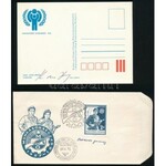 cca 1970-1980 5 db FDC a bélyeg tervezők aláírásával: Kass János, Wiederkomm Ervin, Bokros Ferenc, Kékesi László...