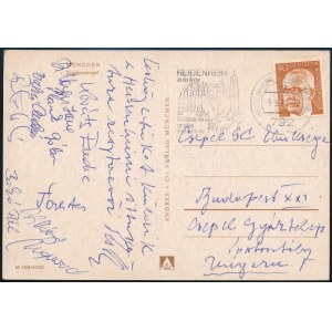 1972 Öttusázók által küldött képeslap, Heidenheimből haza, rajta Balczó András, Bakó Pál, Kováts Endre, és mások...