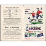1953 Magyarország-Anglia, a legendás 6:3-as labdarúgó mérkőzés meccsfüzete...