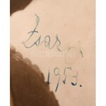 1953 Fedák Sári (1879-1955) színművésznő saját kezű aláírása és újévi üdvözlete őt ábrázoló fotón, Angelo (Funk Pál...
