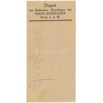 cca 1900-1910 Rohitscher Tempel-Quelle gyógyvíz litografált számolócédula, rajta I. Ferenc Józsefet (1830-1916...