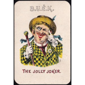 1936 The Jolly Joker, régi Piatnik kártyanaptár, 9,5x6 cm