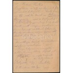 1916 dr. Heller Bernátnak néprajztudós, Rabbiképző igazgatója által írt tábori posta levelezőlap Belgrádból...