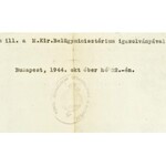1944 Svéd Kir. Követség és M. Kir. Külügyminisztérium közötti megállapodás, a minisztérium részéről báró Kemény Gábor ...