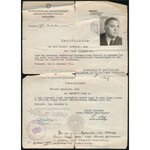 1944 A svájci követség igazolása Oskar Szamekiu a volt román diplomáciai misszió és feleségének részére...