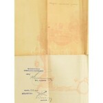 1900 Késmárk Szepes páholy szabadkőműves mesteri oklevél 42x47 cm kis szakadásokkal / Szepes logde free...