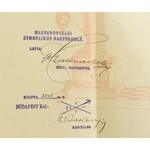 1900 Késmárk Szepes páholy szabadkőműves mesteri oklevél 42x47 cm kis szakadásokkal / Szepes logde free...