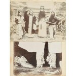 cca 1900 Kína, fotóalbum a boxerlázadás idejéből, kínai város- és életképekkel, emellett külföldi csapattestek, pl. K.u...