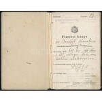 1911-1918 1848/49-iki honvéd hadnagy özvegye részére szóló fizetési könyvecske, kopott, foltos vászon kötésben...
