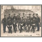 1913 Bosznia-Hercegoniva, Bilek, katonai csoportkép, 19x24,5 cm, karton 24x28 cm / Bosnia and Herzegovina, Bilek...