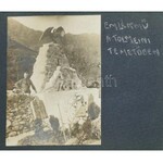 1915-1917 2 db feliratozott fotóalbum az olasz frontról, Isonzo és Tolmein környékéről...