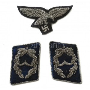 Luftwaffe tiszti felvarró és tiszti sapkajelvény / Luftwaffe officer sign + cap badge